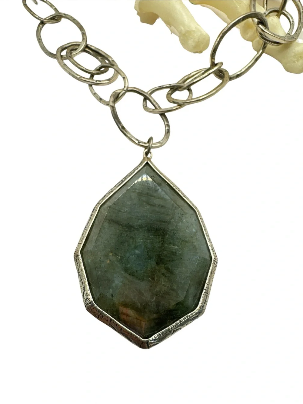Vintage Silpada Sterling Silver Labradorite Wild Blue Yonder Necklace 24”